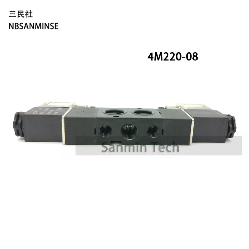 NBSANMINSE Manifold Solenoid Valve Single Double Coil 4M210 4M220 4M230  4M310 4M320 4M330 4M410 4M420 4M430 Pneumatic Valve