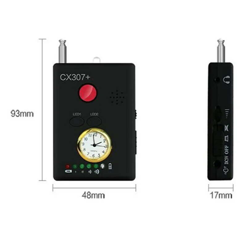 CX307 радиочастотная сигнальная камера GSM GPS WiFi детектор ошибок со звуком и вибрацией сигнализацией ИК светильник скрытая камера сканер искатель