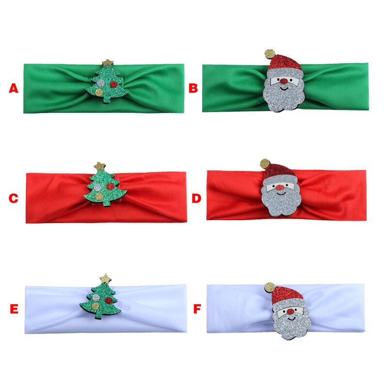 1 pieza de diadema para bebé árbol de Navidad Santa Claus cinta de pelo adorno de cabeza Accesorios modernos para niños y niñas