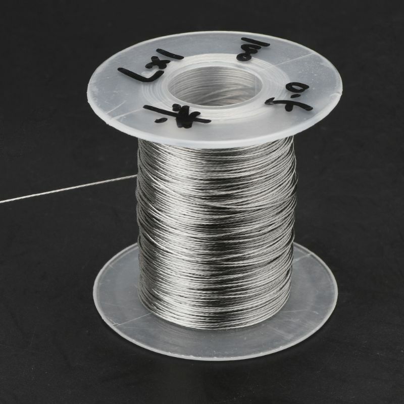 100 м 304 трос из нержавеющей стали, мягкий рыболовный подъемный кабель 1 × 7 веревка с 30 алюминиевыми наконечниками