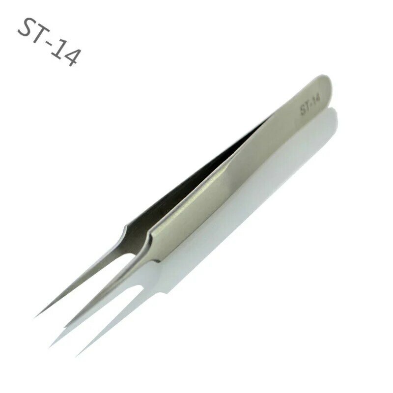 1pcs New Stainless Steel Industrial Anti-static Tweezers watchmaker Repair Tools Excellent Quality