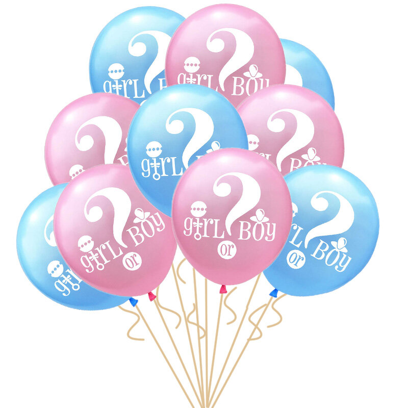 Geschlecht Offenbaren Geschirr Mädchen oder Junge Latex Ballon Baby Dusche Konfetti Ballons Geburtstag Party Dekorationen Kinder Favor Supplies