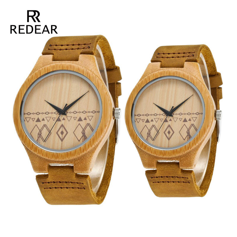Hoge Kwaliteit Koppels Hout Horloges Zonder Logo Lederen Band Horloge Mannen Luxe Handgemaakte Quartz Horloge Voor Jongen
