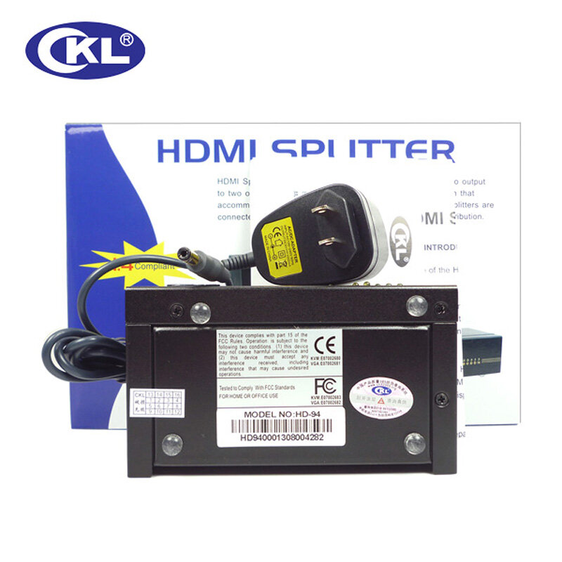 CKL HD-94 Kualitas Tinggi 1*4 4 Port HDMI Splitter Dukungan 1.4 V 3D 1080 P untuk PC Monitor