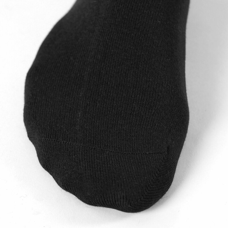 Chaussettes noires en bambou assorties pour hommes, chaussettes respirantes pour tenue de travail (6)