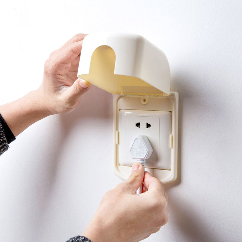 Caja de protección de interruptor impermeable a prueba de polvo, cubierta de enchufe antieléctrico de plástico para bebé, práctica