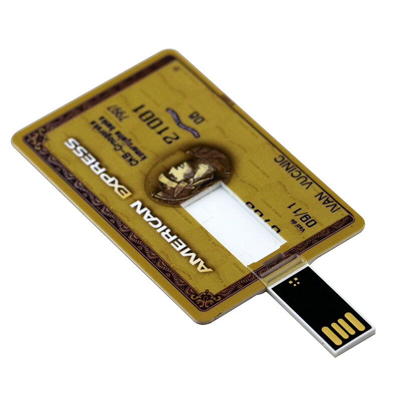 Each Country Bank Credit Card Shape USB Flash Drive 4GB 8GB 16GB 32GB 64GB 128GB 256GB Pen Drive Memory Stick Best Gift With Box