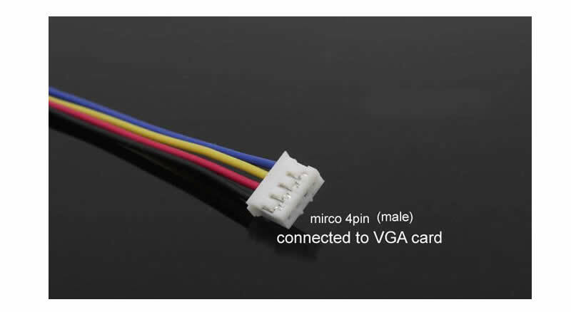 4pin fan adapterkabel, converteren verlengsnoeren, VGA card mirco 4pin naar mini 4pin fan, 11 cm, ondersteuning temperatuur aanpassing