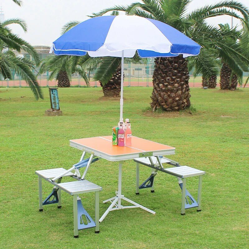 Chaise de Table Pliante pour Camping, Parasol de Plage pour Touriste