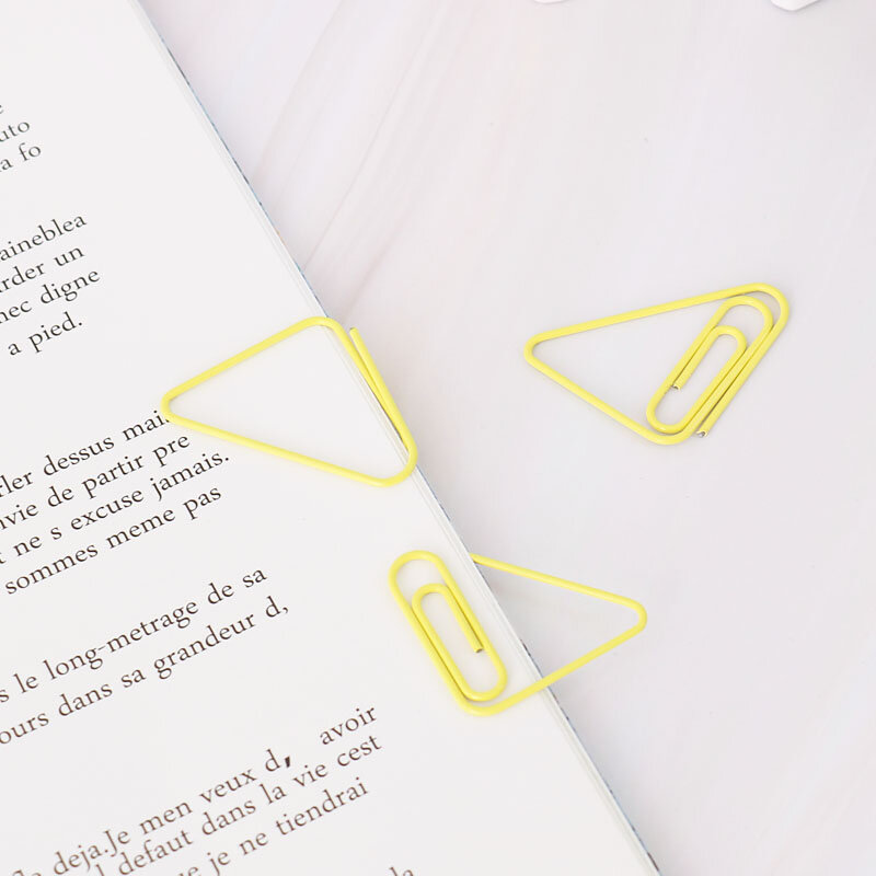 TUTU free shipping 20 pcs/box yellow bookmarks Paper Clip Bookmark for School Teacher Office Supply Party Gift H0319