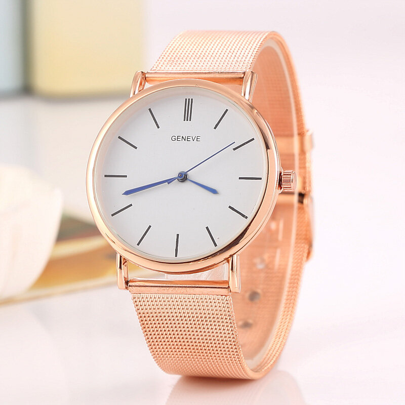 Женские кварцевые наручные часы известного бренда, серебристые повседневные наручные часы из нержавеющей стали с металлической сеткой, 2024