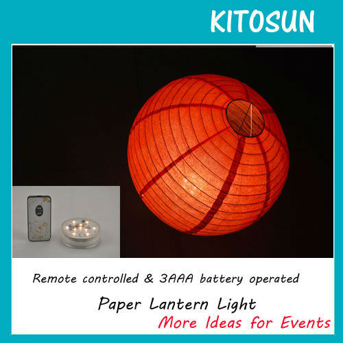 Free Shpping (200 pieces/lot) battery operated remote controlled  LED Paper lantern lights Chinese for New Year paper lantern