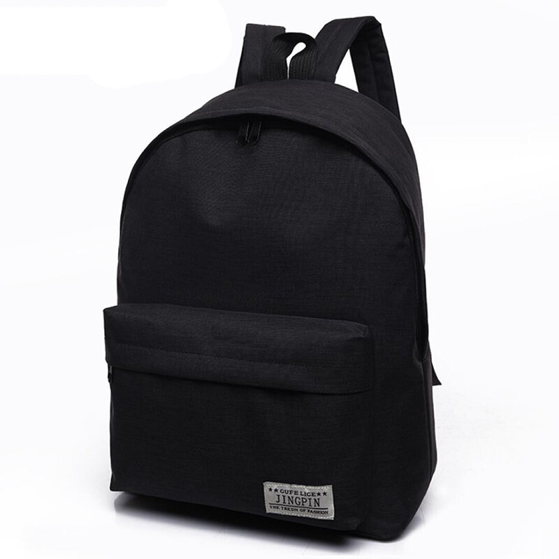 2018 Men Male Canvas black Backpack College Student School Backpack Bags for Teenagers Mochila Casual Rucksack Travel Daypack