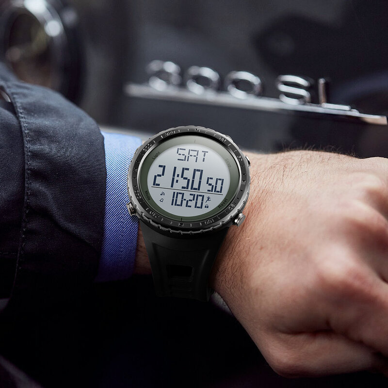 Homens Top Marca de Relógio Digital de SKMEI Relógio Do Esporte da Aptidão Calorie Contagem Regressiva Eletrônico À Prova D' Água Militar Relógios Relogio masculino
