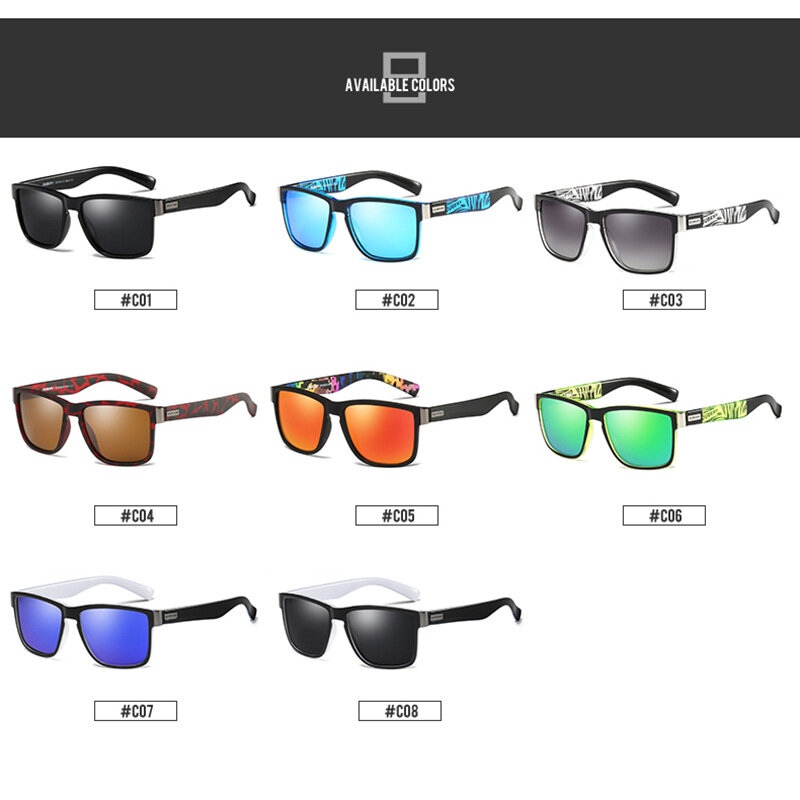 DUBERY Marca Diseño polarizadas gafas de sol hombres conductor tonos hombre Vintage gafas de sol para hombres Spuare espejo verano UV400 Oculos518