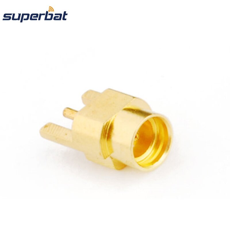 Superbat 10pcs MMCX Edge PCB Mount Female Goldplated RF Coaxial Connector