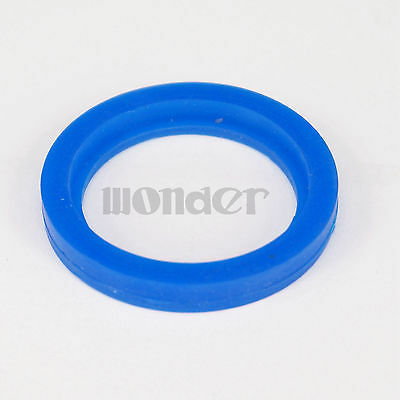 5pcs Fit 32mm O/D Sanitary SMS Socket Union Blue Silicone Flat Gasket Ring Washer