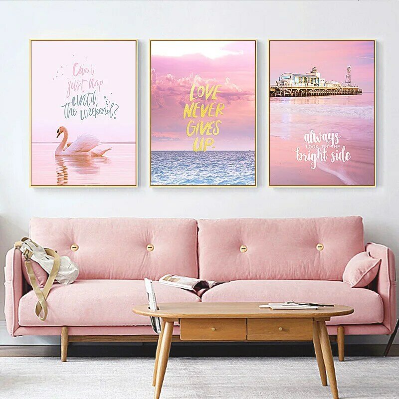 SD LINLEEHON Nordic Landscape Flower Animal Wall Art Canvas Posters and Prints Canvas Painting Decoration For Living Room