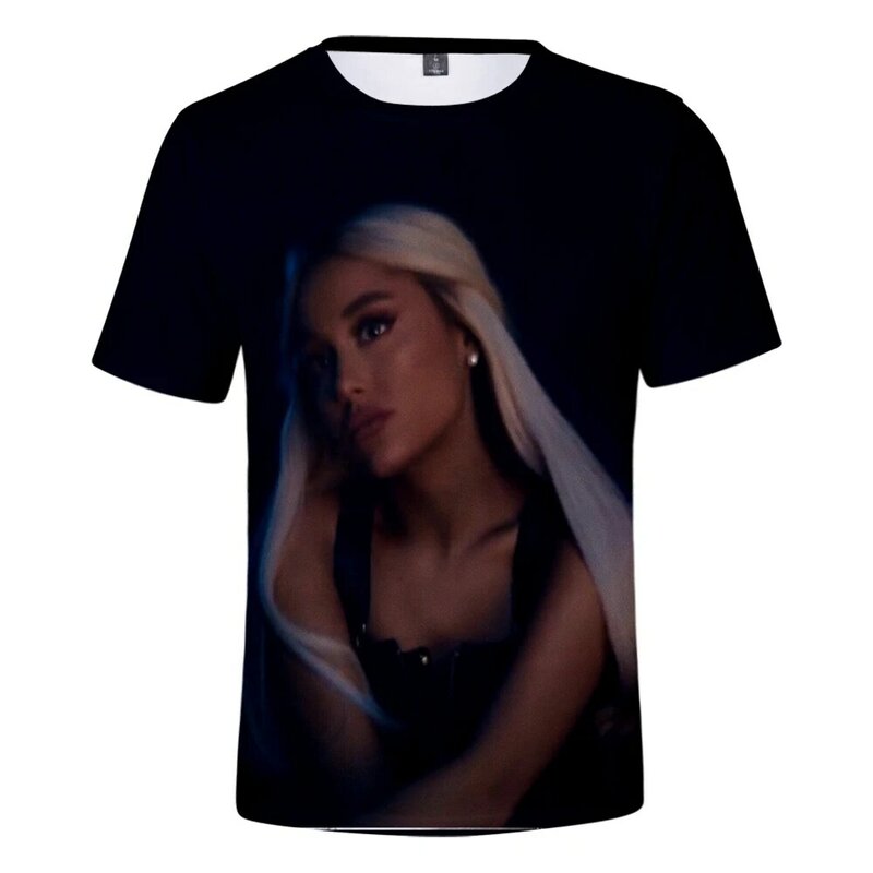 Hot Singer Ariana Grande Fashion 3D print T shirt Men/Women Summer Breathable Hip Hop Short Sleeve T shirt