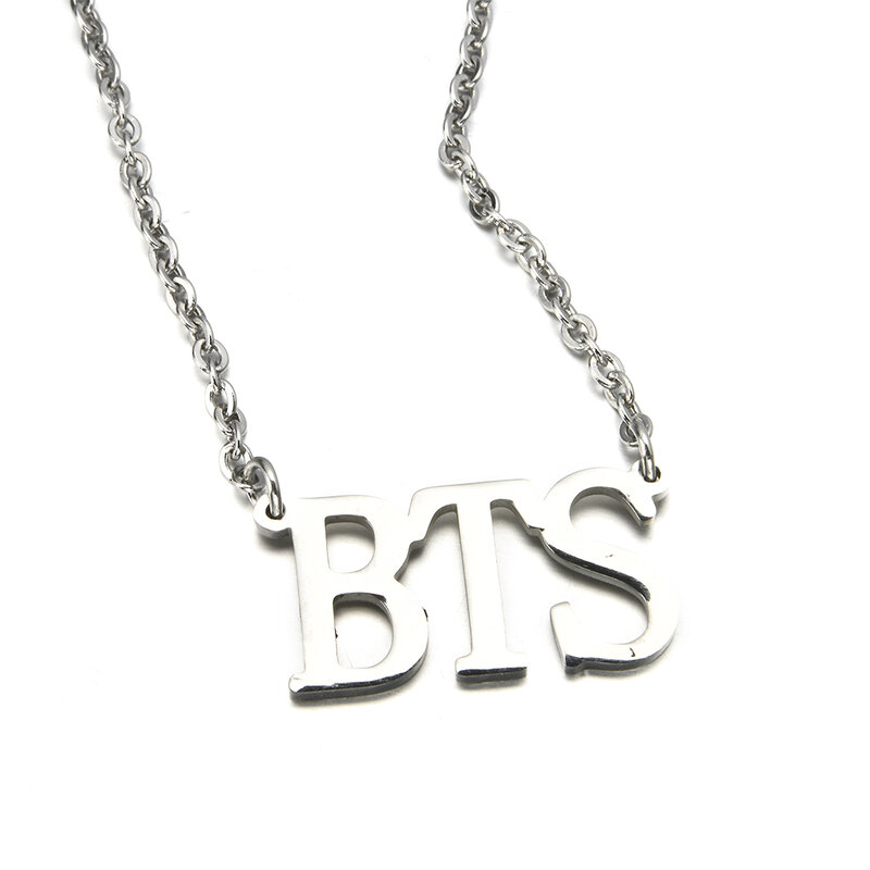 KPOP BTS Bangtan Boys Album Necklace EXO GOT7 TWICE BLACKPINK Titanium steel Pendant Necklace clothes Accessories Jewelry 