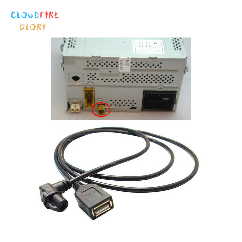 CloudFireGlory RCD510 3AD035190 Rcd510 USB Harness Cable Adapter with USB interface For VW Polo Jetta Passat Tiguan