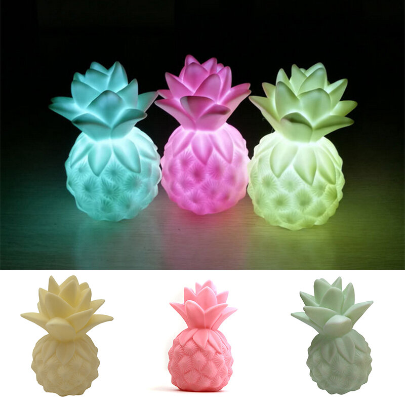 1 * Multi-Farbe LED Ananas Nachtlicht Tisch Lampe Stimmung Beleuchtung Nacht Dekor 2019 neue