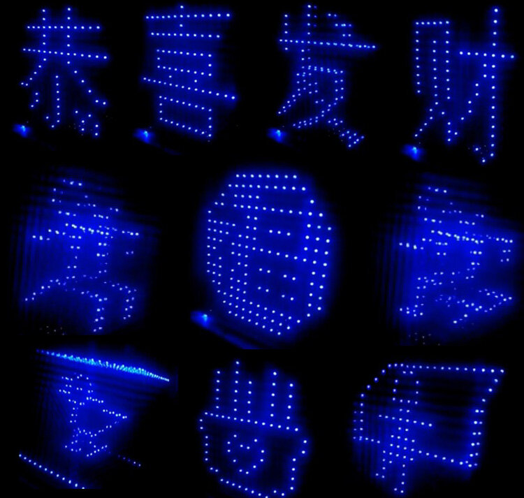 Cubes Lumineux LED 3D 16S avec Effets d'Animation, Analyste de 16x16x16, Affichage LED 3D, Cadeau de Noël
