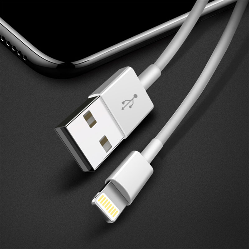 1 m 2 m 3 m oryginalny kabel USB kabel do ładowarki Data Sync dla iPhone 5 5S SE 6 6 S 7 8 Plus X XS Max XR szybkie ładowanie telefon komórkowy kabli USB