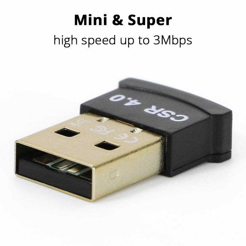 Adaptador sem fio USB compatível com Bluetooth 4.0, mini dongle BT, som de música, transmissor BT, receptor para PC, computador