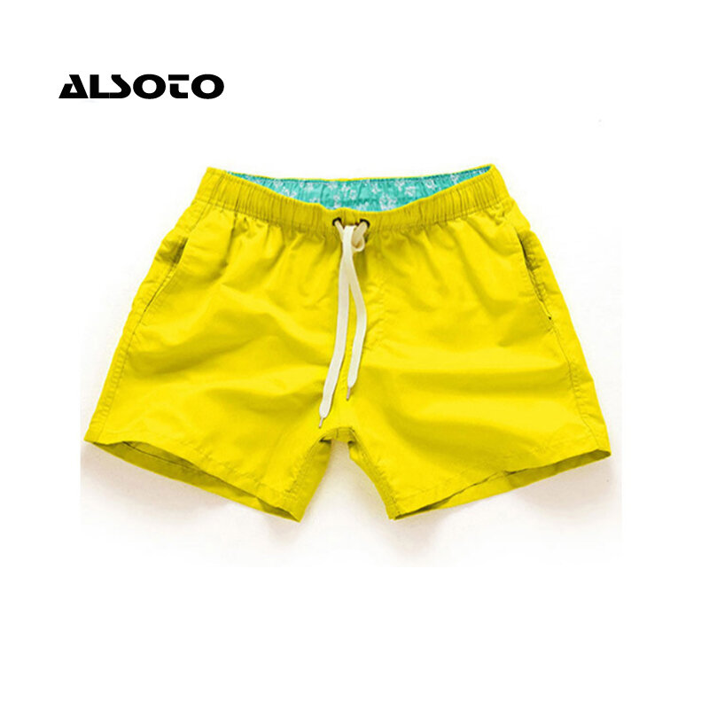 Pantalones cortos informales de secado rápido para hombre y mujer, Shorts de playa, cintura elástica, ropa de gimnasio sólida, Verano