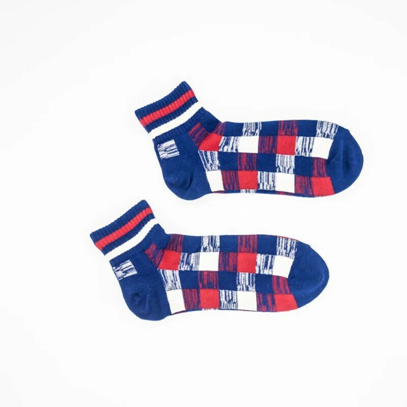 5 Pairs männer Socke Frühling Herbst Baumwolle Gestaltung Männliche Ankle Socken Koreanische Klassische Trendy Fashion Plaid Casual Rohr Socke beste Geschenke