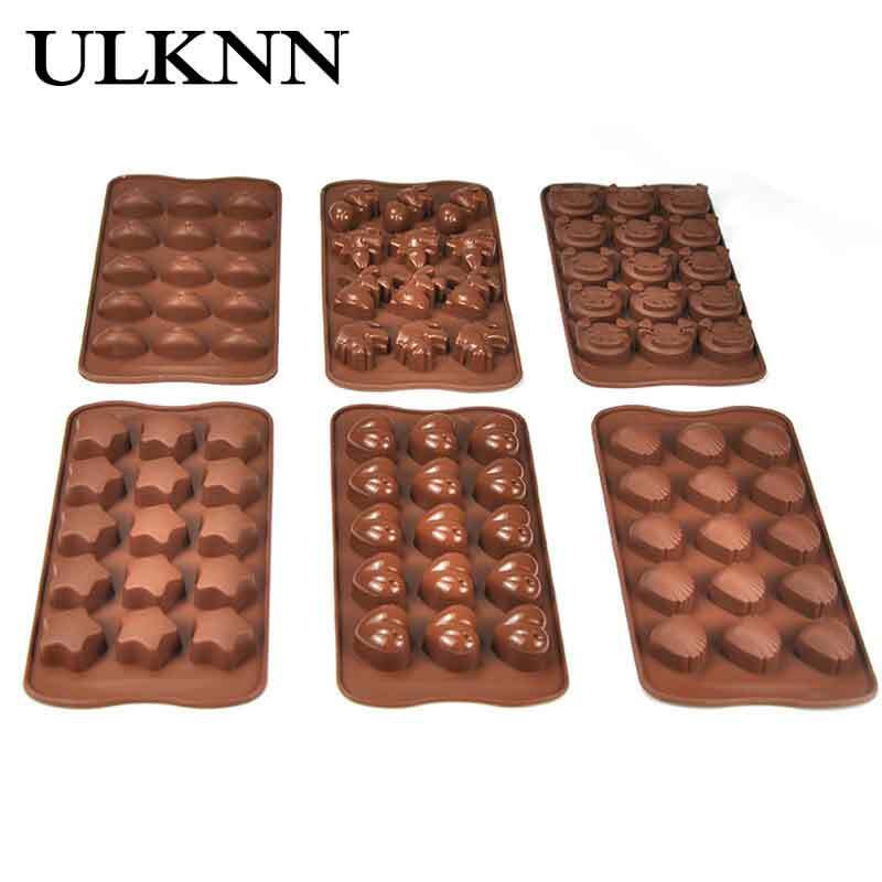 ULKNN Empresa de Moldagem Integrada 15 de Chocolate Do Molde de Silicone Resistência Ao Calor Sofrem Congelamento Utensílios de Cozimento Molde de Chocolate