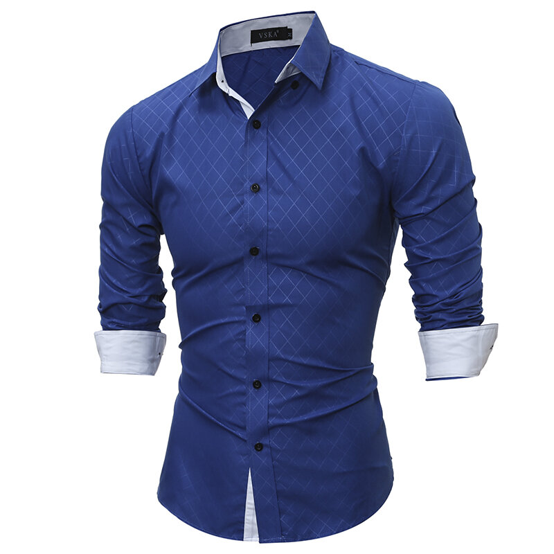 2018 Marca de Moda camisa autusmn Xadrez Homens Camisa Slim Fit masuina Scial Mlale Camisa de alta qualidade camisa de Manga longa Casuais YUJLU