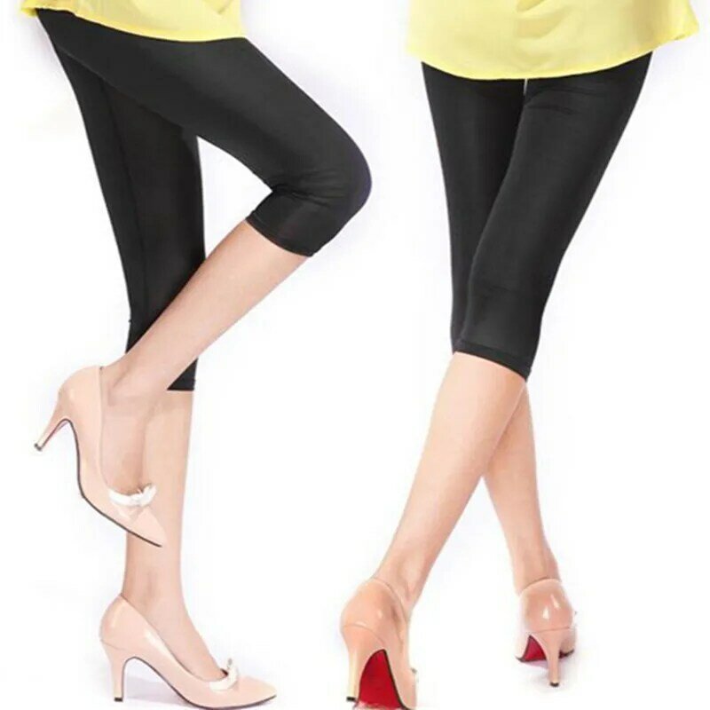 Leggings de Fitness pour femmes, pantalon élastique, Slim, mi-mollet, été, pantalon extensible, pantalon de Fitness