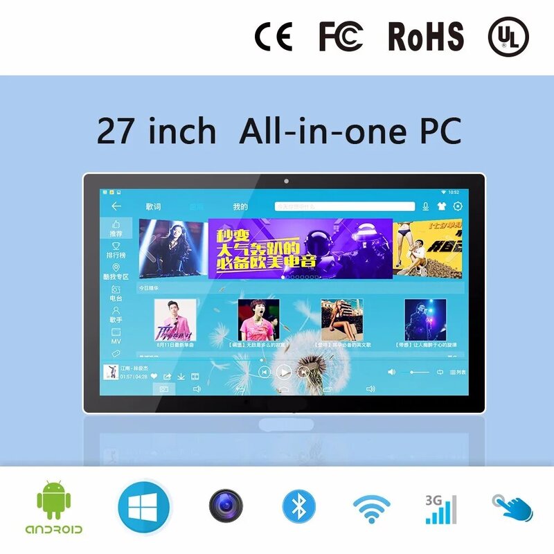 23.6 inch 1920*1080 Hd I7 Cpu Touch Screen Desktop Laptop Computer Alle In
