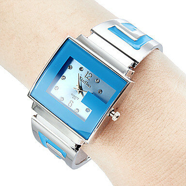 Xirhua-reloj de cuarzo japonés para mujer, pulsera de vestir de acero completo, Cuadrado Simple, regalo de cumpleaños para niña