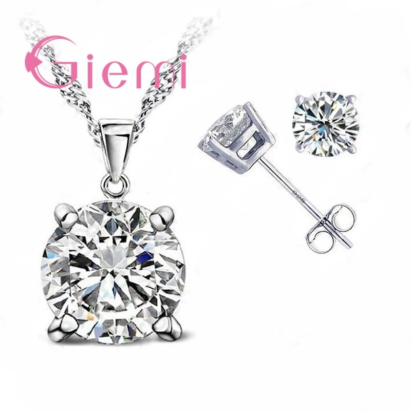 Czysta 925 Sterling Silver kobiety akcesoria hurtownie wysokiej jakości biżuteria cyrkonia CZ 4 pazury stadniny kolczyki 8 kolory