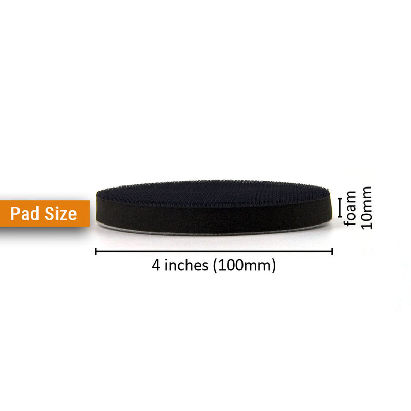 Интерфейсные подушечки из мягкой губки, 4 дюйма (100 мм), для резервного шлифовального тарелки и шлифовальных дисков на липучке для полировки неровных поверхностей, 2 шт.
