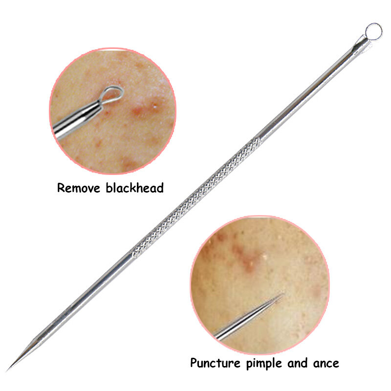Black Dot Pimple Blackhead Remover Tool Needles For Squeezing Acne Tools Spoon for Face Cleaning Comedone Extractor Pore Cleaner