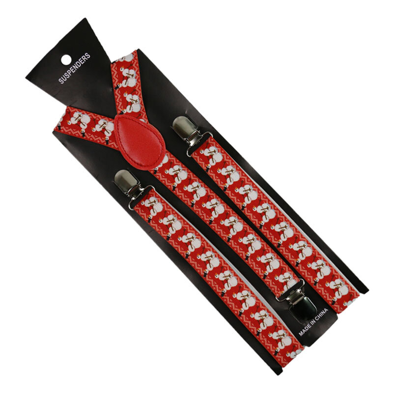Bretelles à imprimé rouge de noël, 2019 CM de large, nouvelle collection 2.5, bretelles réglables à la mode, cadeaux de noël