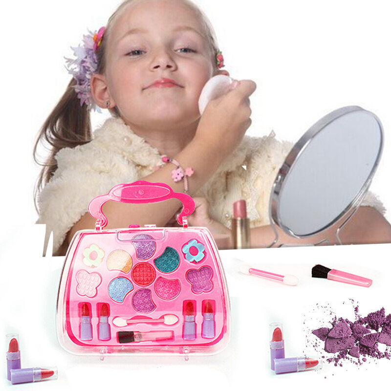Nuevo juego chicas cosméticos Kit de juguetes maquillaje preescolar chico belleza de la seguridad del medio ambiente juguete para chico s maquillaje juguetes