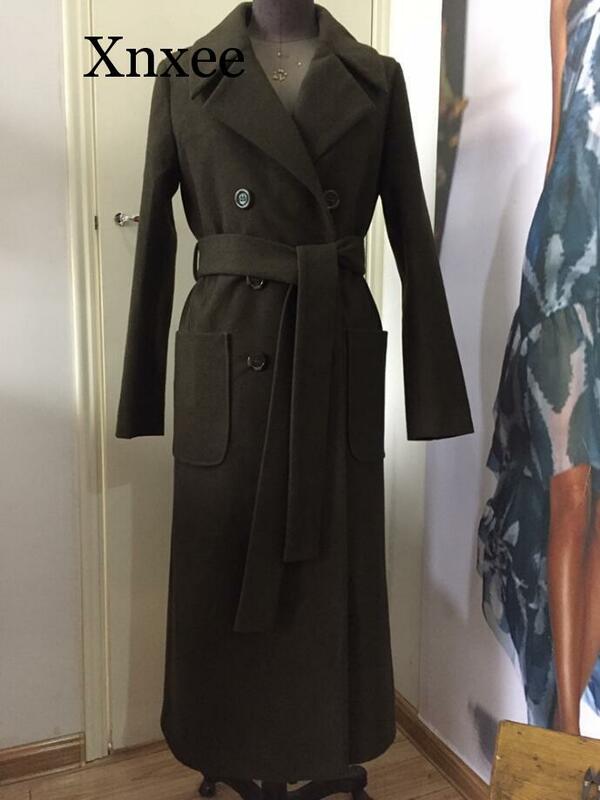 Xnxee – manteau Long en laine pour femme, Robe d'extérieur, collection automne-hiver 2019