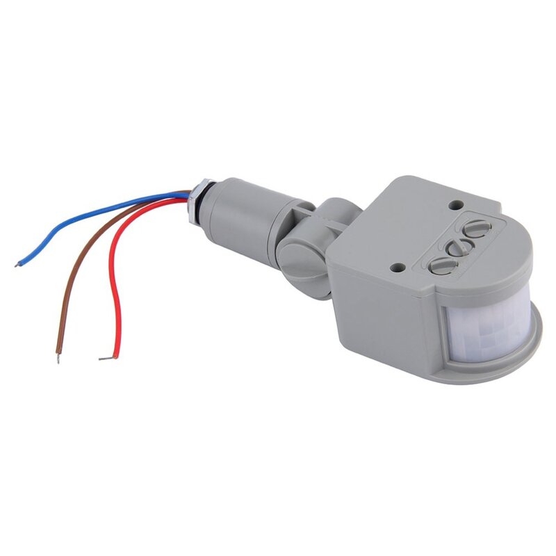 Interruptor de luz profissional com sensor de movimento, sensor infravermelho automático de 220v ac para áreas externas com luz de led