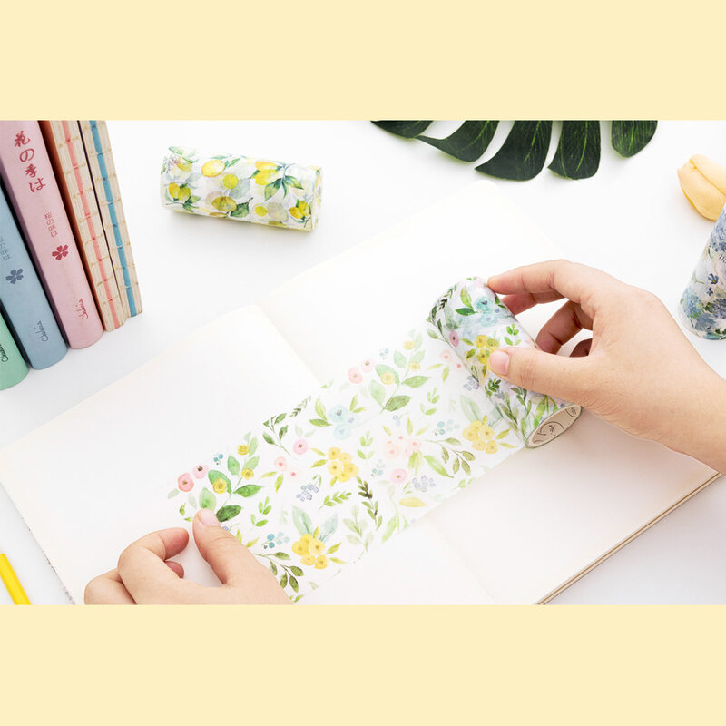 Serie Natural TECO álbum diario DIY decoración Washi cinta de papel