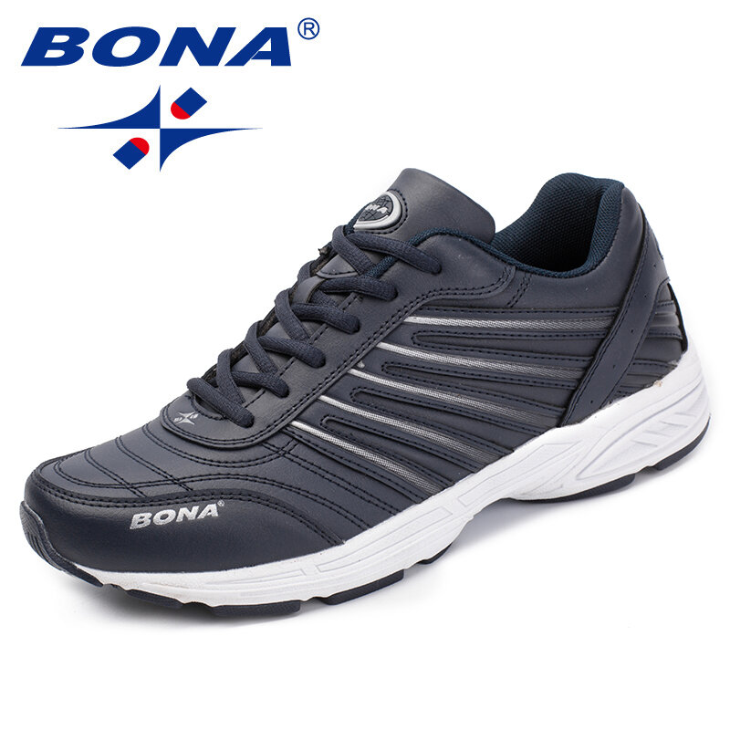 BONAใหม่สไตล์คลาสสิกผู้ชายCasualรองเท้ากลางแจ้งรองเท้าผ้าใบแฟชั่นLace Up Menรองเท้าหนังผู้ชายLoafers Fastฟรีการจัดส่ง