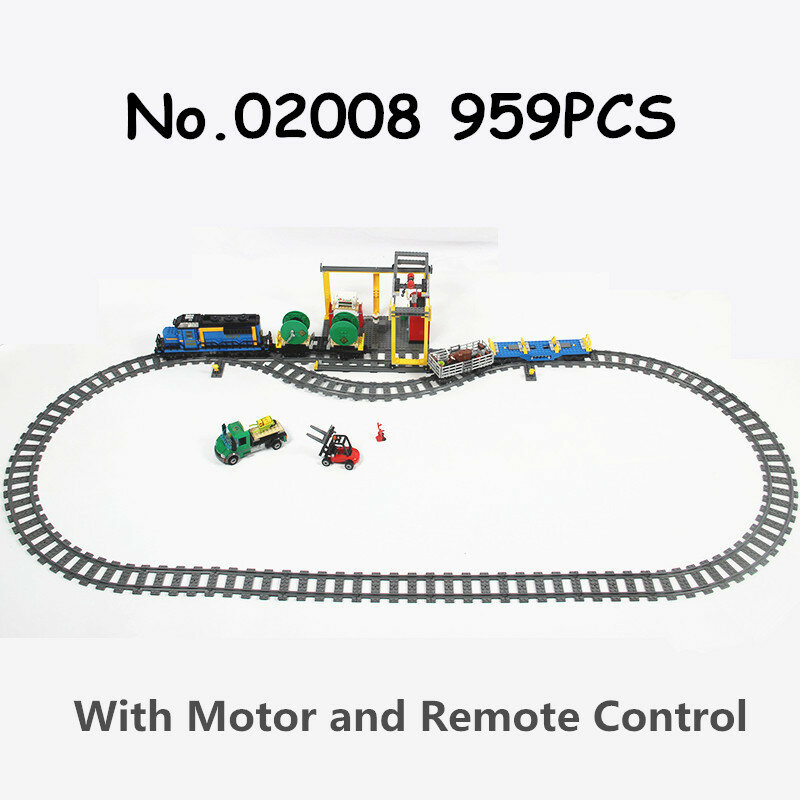 Building Blocks City Cargo Train Sets Technic Motor Passenger RC Trains Track Bricks 60052 60098 60051 Educational Toys for Kids