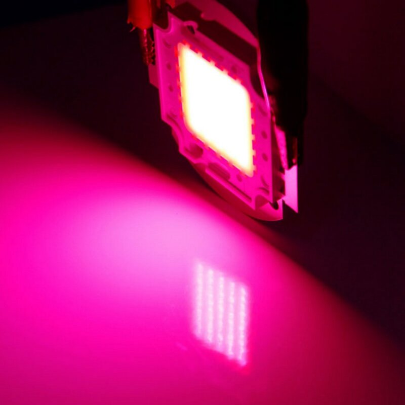 Светодиодная лампа полного спектра с высокой мощностью, лампа с COB матрицей для выращивания растений в помещении, 10 Вт, 20 Вт, 30 Вт, 50 Вт, 100 Вт, нм-нм