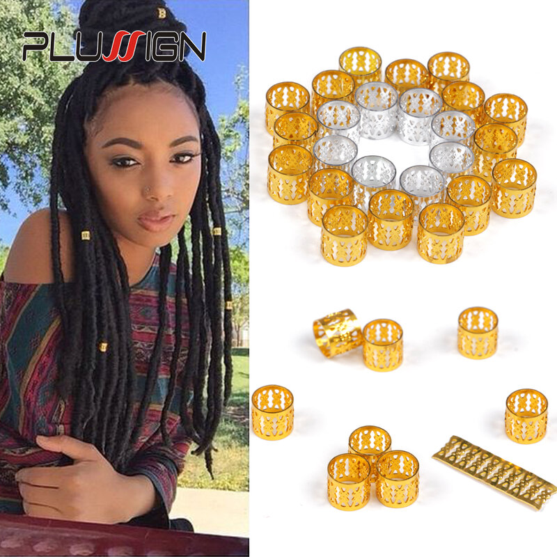 Hair Ring For Braids Hair Clips 100 Pcs Dreadlock Beads Silver Green Yellow Golden Pink 7 Color Available Dreads Accessories