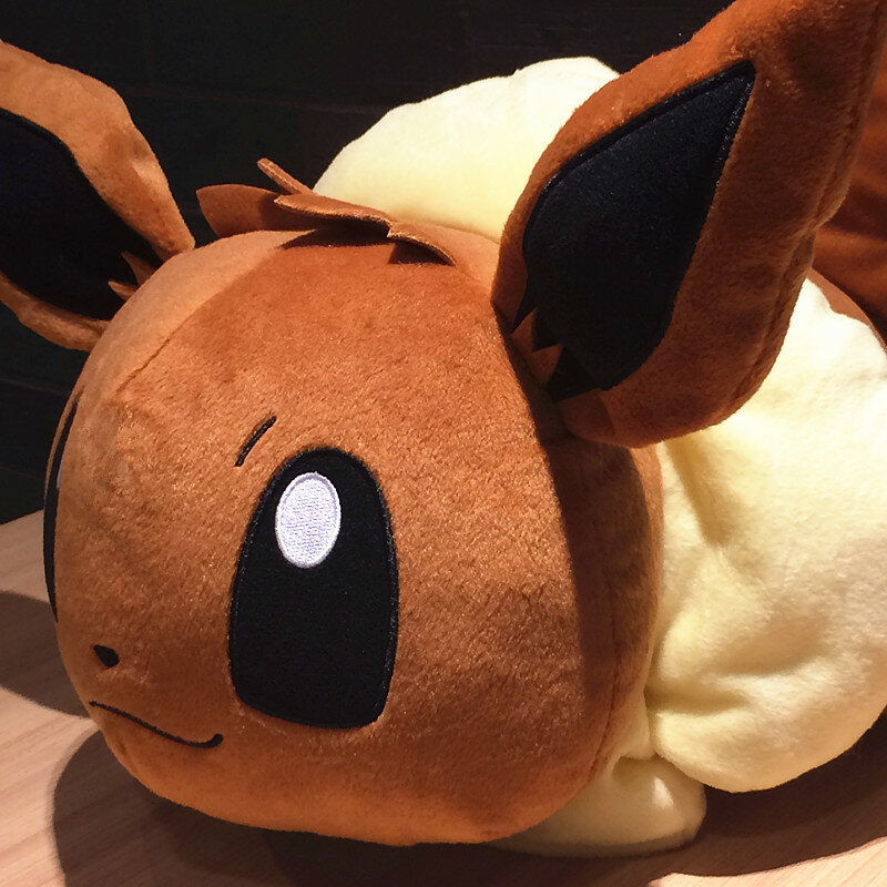 Pokemon 48cm eevee brinquedo de pelúcia anime brinquedos eevee boneca de pelúcia bonito para crianças travesseiro macio de pelúcia