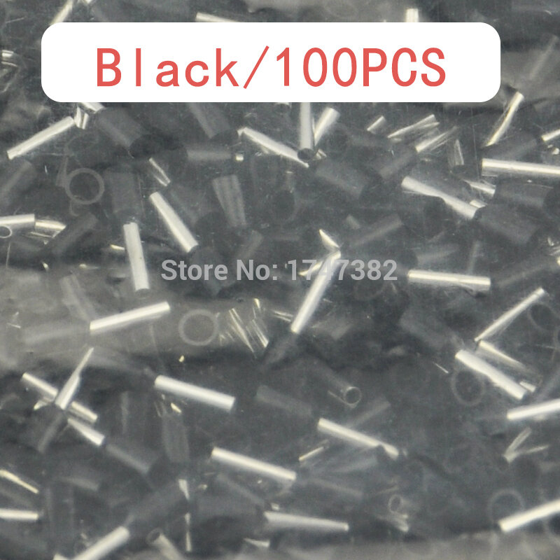 100PCS E2508 Tube pre-insulating terminal insulated cable wire connector crimp terminal (type TG-JT) AWG #14 VE2508
